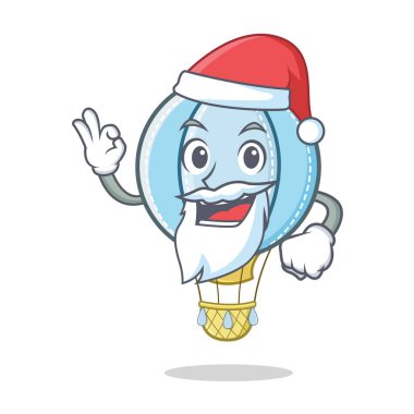 Santa hava balon karakter karikatür