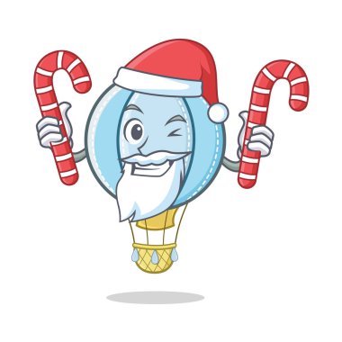 Santa şeker hava balon karakter karikatür ile