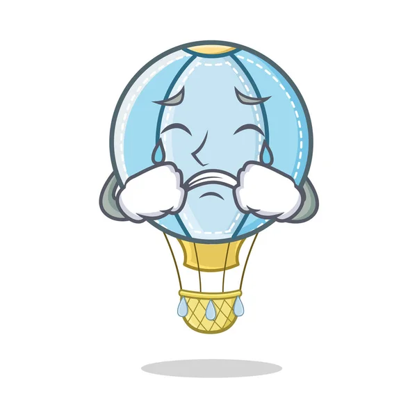 Crying air balloon character cartoon — Stock Vector