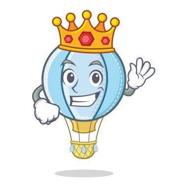 Kral hava balon karakter karikatür