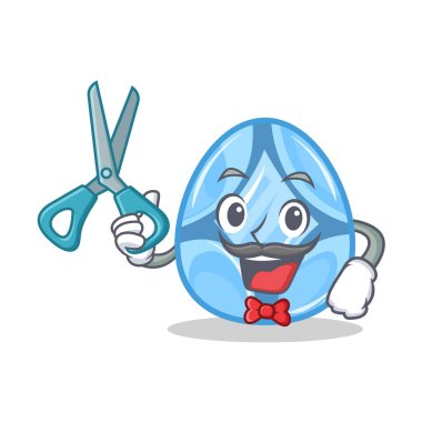 Elmas karakter karikatür tarzı berber