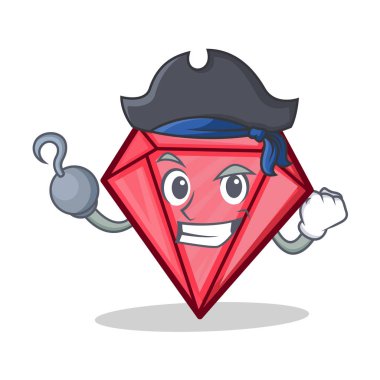 Korsan elmas karakter karikatür tarzı