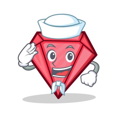 Denizci elmas karakter karikatür tarzı