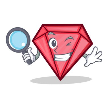 Dedektif elmas karakter karikatür tarzı