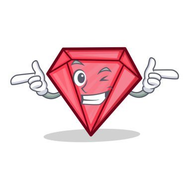 Wink elmas karakter karikatür tarzı