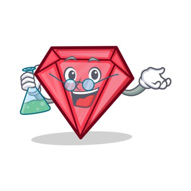 Profesör elmas karakter karikatür tarzı