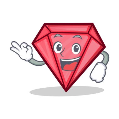 Elmas karakter karikatür tarzı Tamam