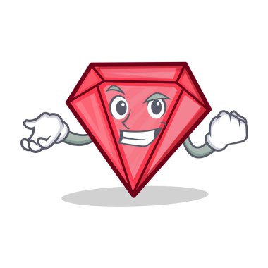 Başarılı elmas karakter karikatür tarzı