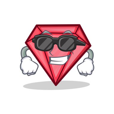 Süper cool elmas karakter karikatür tarzı