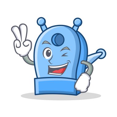 İki parmak kalem kalemtıraş karakter karikatür