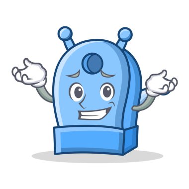 Sırıtan kalem kalemtıraş karakter karikatür