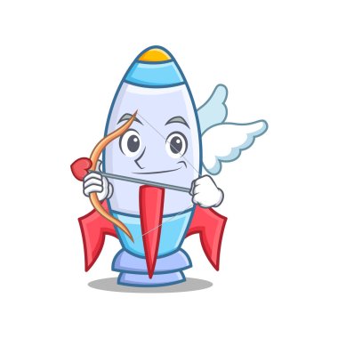 Aşk tanrısı şirin roket karakter karikatür