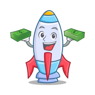 Para şirin roket karakter karikatür ile