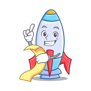 Menü şirin roket karakter karikatür ile