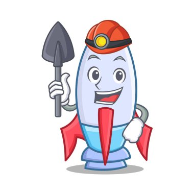 Madenci şirin roket karakter karikatür