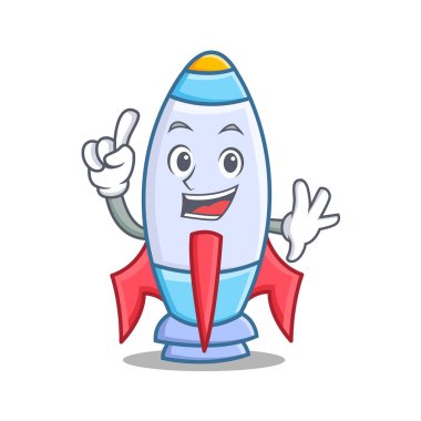 Parmak şirin roket karakter karikatür