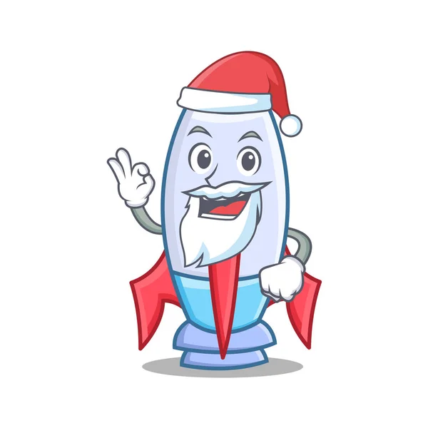 Санта милий ракета персонажа мультфільму — стоковий вектор