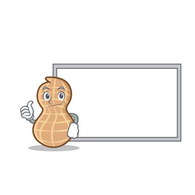 Yönetim Kurulu fıstık karakter karikatür tarzı ile parmak