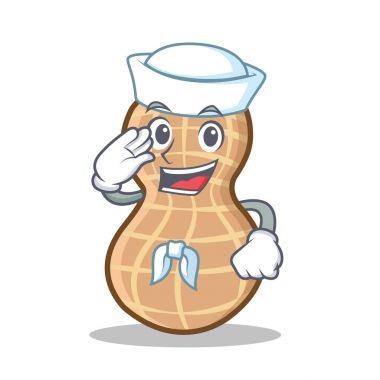 Denizci fıstık karakter karikatür tarzı