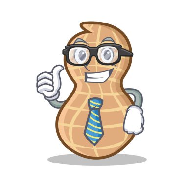 İşadamı fıstık karakter karikatür tarzı