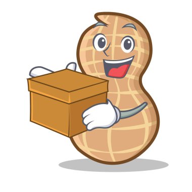 Kutu fıstık karakter karikatür tarzı ile