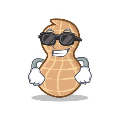 Süper cool fıstık karakter karikatür tarzı