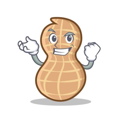 Başarılı fıstık karakter karikatür tarzı