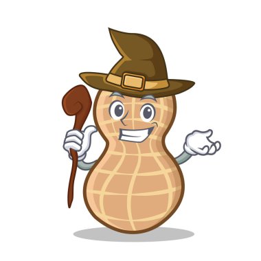 Cadı fıstık karakter karikatür tarzı