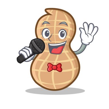 Fıstık karakter karikatür tarzı şarkı