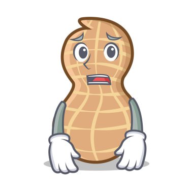 Korkarım fıstık karakter karikatür tarzı