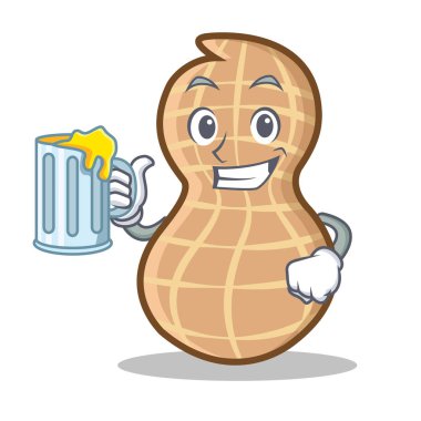 Suyu fıstık karakter karikatür tarzı ile