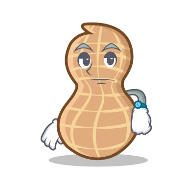 Fıstık karakter karikatür tarzı bekliyor