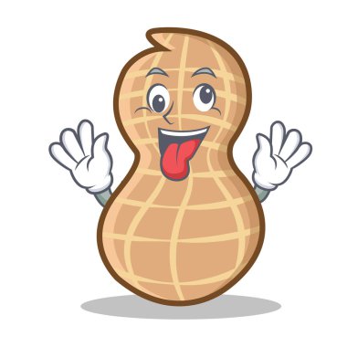 Deli fıstık karakter karikatür tarzı