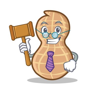 Yargıç fıstık karakter karikatür tarzı