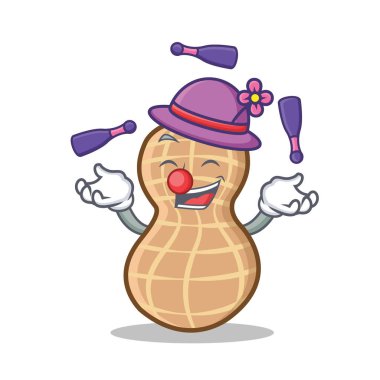 Fıstık karakter karikatür tarzı hokkabazlık