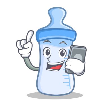Telefon bebek şişe karakter karikatür ile
