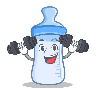 Fitness bebek şişe karakter karikatür