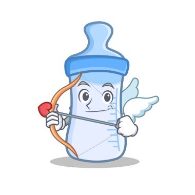 Aşk tanrısı bebek şişe karakter karikatür