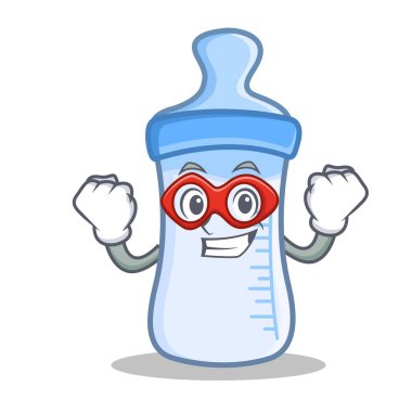 Süper kahraman bebek şişe karakter karikatür