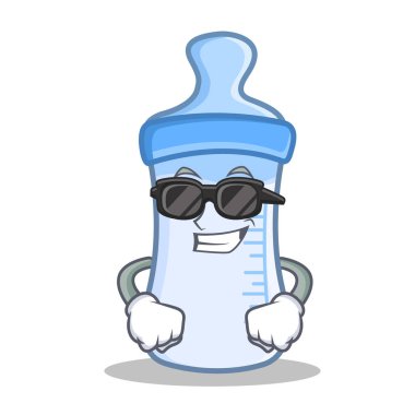 Süper cool bebek şişe karakter karikatür