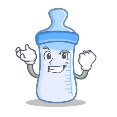 Başarılı bebek şişe karakter karikatür