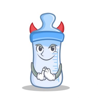 Şeytan bebek şişe karakter karikatür