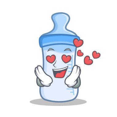 Aşk bebek şişe karakter karikatür