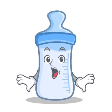Surprissed bebek şişe karakter karikatür