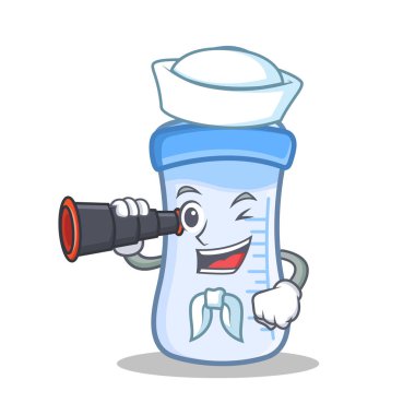 Denizci dürbün bebek şişe karakter karikatür ile