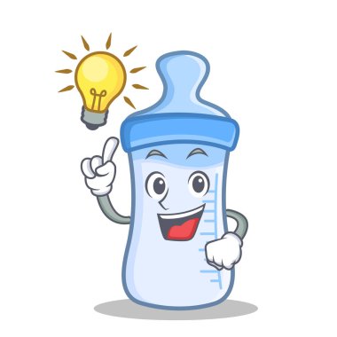 Bir fikir bebek şişe karakter karikatür var