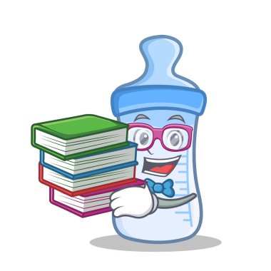 Öğrenci kitap bebek şişe karakter karikatür ile
