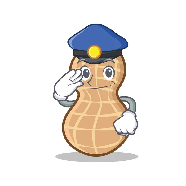 Polizia personaggio di arachidi stile cartone animato — Vettoriale Stock