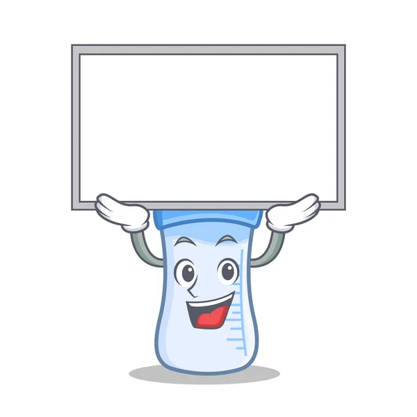 Up board Babyflasche Charakter Cartoon — Stockvektor