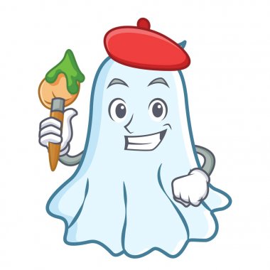 Sanatçı sevimli hayalet karakter karikatür